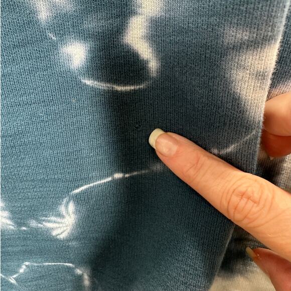 Adriano Goldschmied Dark Teal & Ivory Long Sleeve Tie Dye Sweatshirt XL - Picture 10 of 14